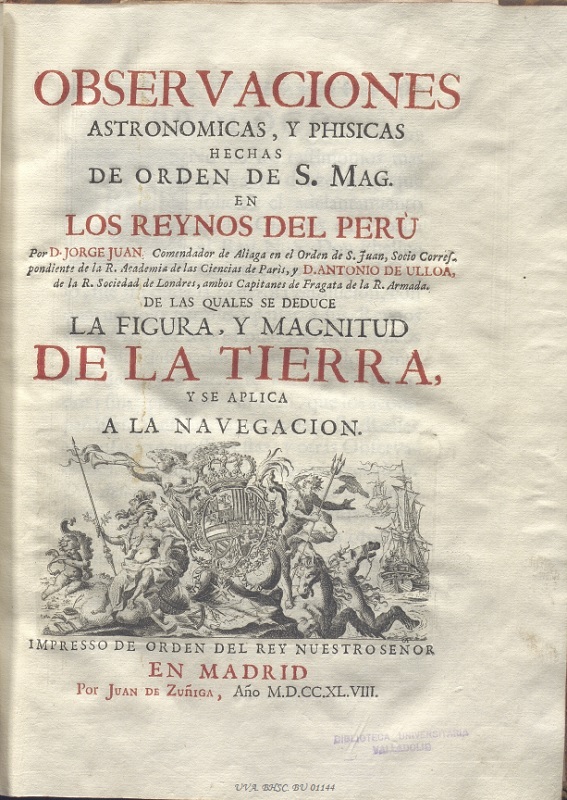 Observaciones astronomicas y phisicas ... en los reynos del Perú